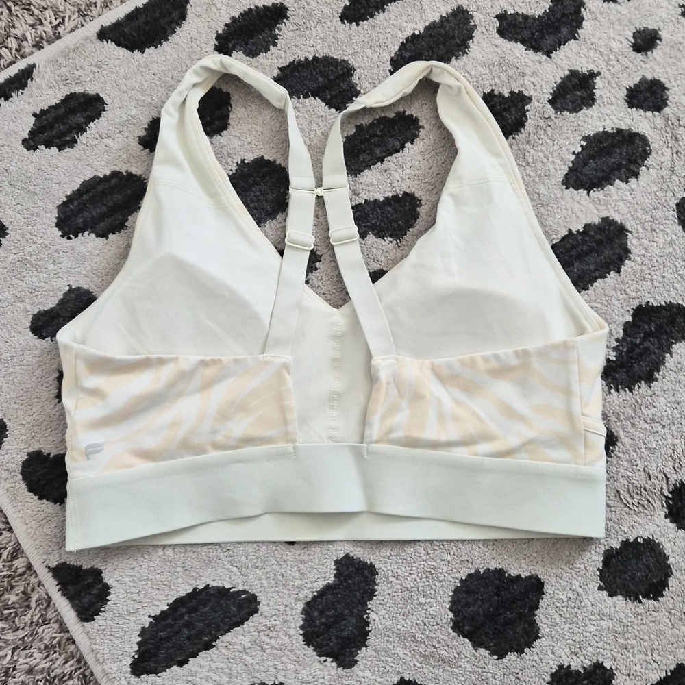 Fabletics All Day Every Day Bra Yellow Zebra Print V Neck Size L/XL - Picture 7 of 12